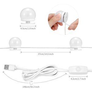 Luces LED para Espejo de Tocador, Maquillaje, 10 Bombillas Brillo Ajustable - Imagen 6