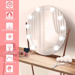 Luces LED para Espejo de Tocador, Maquillaje, 10 Bombillas Brillo Ajustable - Imagen 4